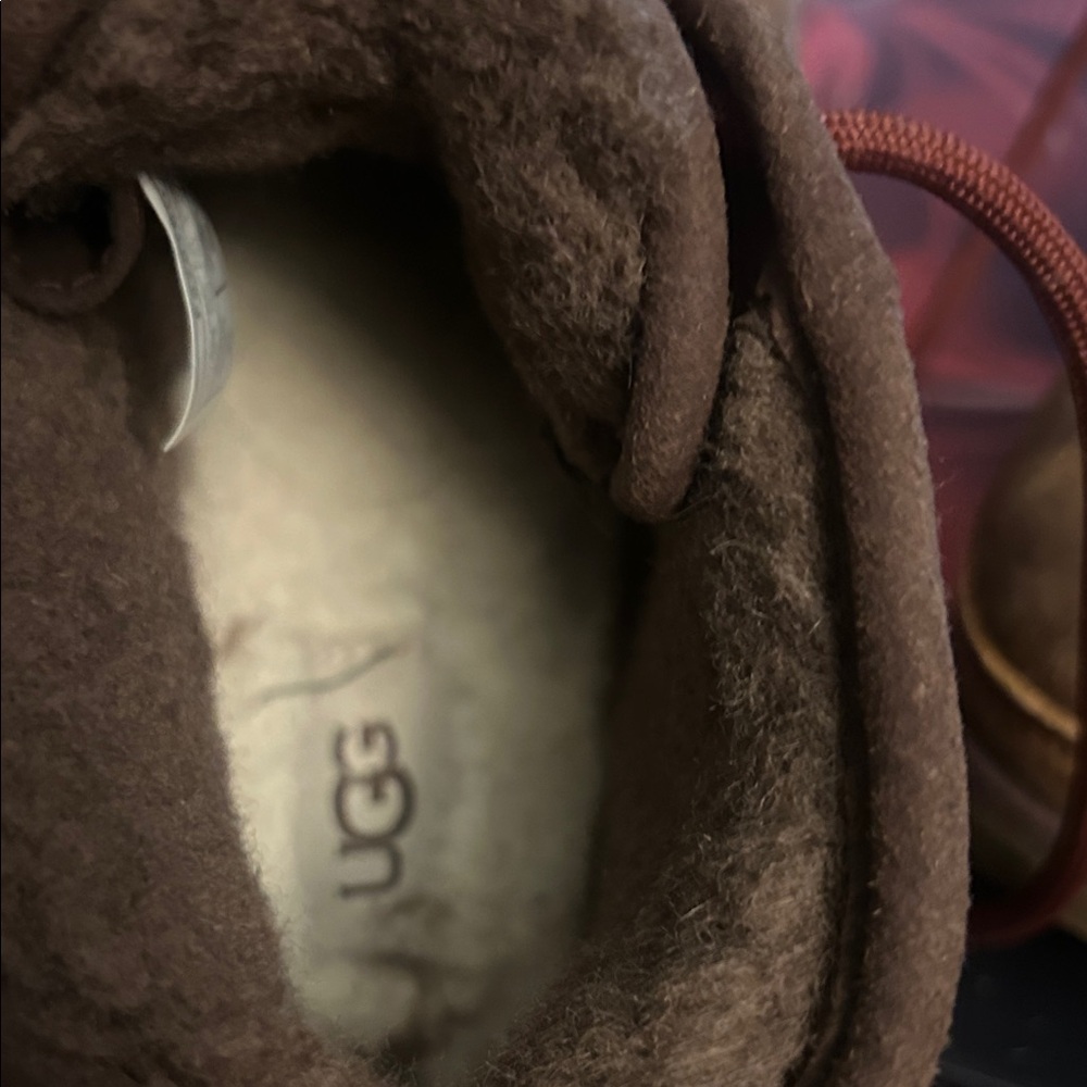 UGG Men's Tan Leather Boots - Picture 5 of 5